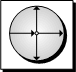 The icon for Sybase Replication Server: a box containing a circle bisected by a double-arrowed vertical line and by a right-arrowed horizontal line. 